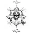 pirate treasure island tattoo design idea