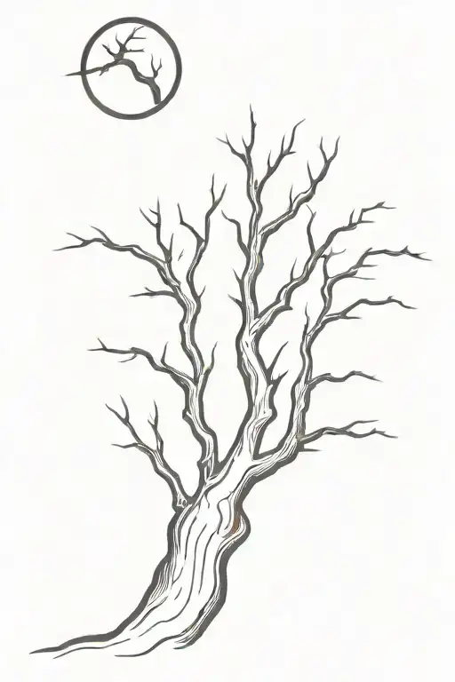 Tattoo on the arm from the shoulder or even from the neck. Minimalistic, lightning pattern or tree root tattoo design idea