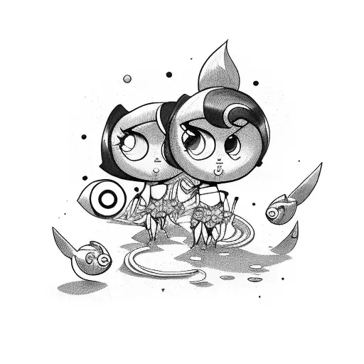 powerpuff girls buttercup dead tattoo design idea