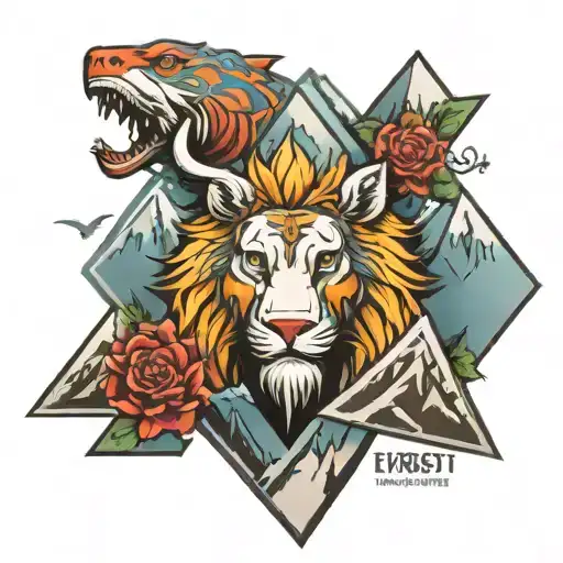 everest mount everest tattoo design idea
