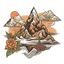 mount everest tattoo design idea