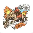 mount everest tattoo design idea