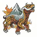 mount everest tattoo design idea