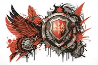 polish warrior shield adorned with intricate tattoo design idea