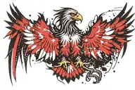 polish eagle fighting tattoo design idea