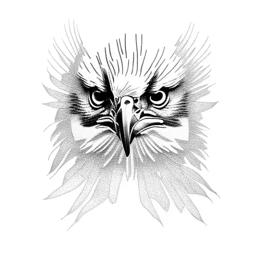 Philippine eagle ornamental tattoo design idea