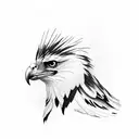 Philippine eagle ornamental tattoo design idea