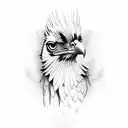 Philippine eagle ornamental tattoo design idea