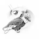 Philippine eagle ornamental tattoo design idea