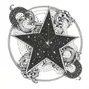 y2k star sign tattoo design idea