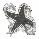 y2k star sign tattoo design idea