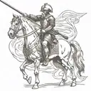 don quixote spear tattoo design idea