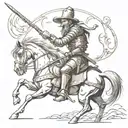 don quixote spear tattoo design idea