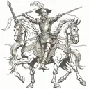 don quixote spear tattoo design idea