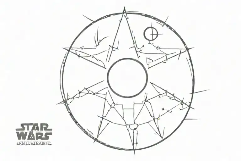 star wars aurebesh world tattoo design idea