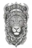 leo goddess tattoo design idea