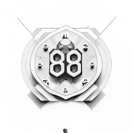 Number "8" tattoo design idea