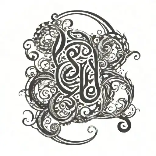A detailed and intricate design of a swirling smoke pattern intertwined with Arabic calligraphy spelling out the word 'نفس', incorporating elements of wood grain texture to represent the client's occupation as a نجار tattoo design idea
