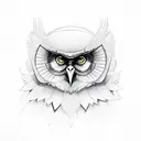 Monkey and owl tattoo design idea