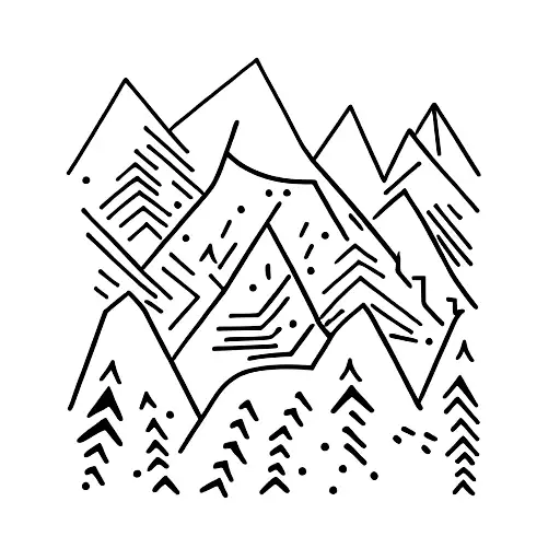 ski touring tattoo design idea