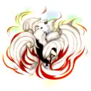 Ninetails tattoo design idea