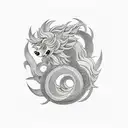 Ninetails tattoo design idea