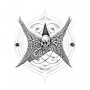 deathly hollows tattoo design idea