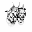 cerberus tattoo design idea