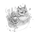 stack of books tattoo design idea