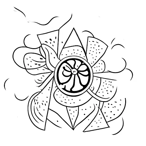 Squezed lemon tattoo design idea