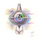pink floyd's the division bell tattoo design idea