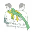 son on dads shoulder and the sons holding a yellow and green scarf that says NCFC and the dad and son have plain shirts  tattoo design idea