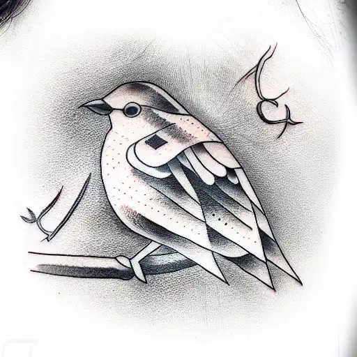 Bird tattoo design idea