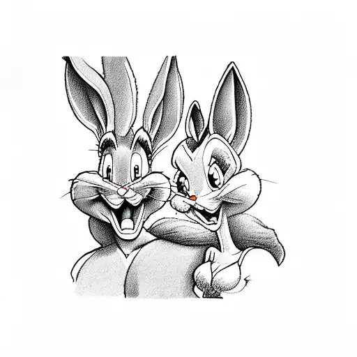 Bugs Bunny & Jessica Rabbit tattoo design idea