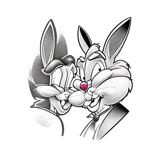 Bugs Bunny & Jessica Rabbit tattoo design idea