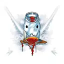 sheet ghost hitting bong tattoo design idea