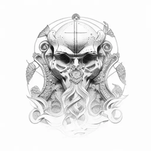 greek statue of aristotel tattoo design idea