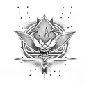 ankh with lightning tattoo design idea