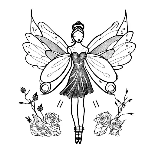 fairy tattoo design idea