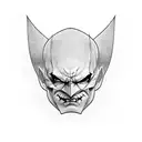 Batman x joker haha half melting tattoo design idea