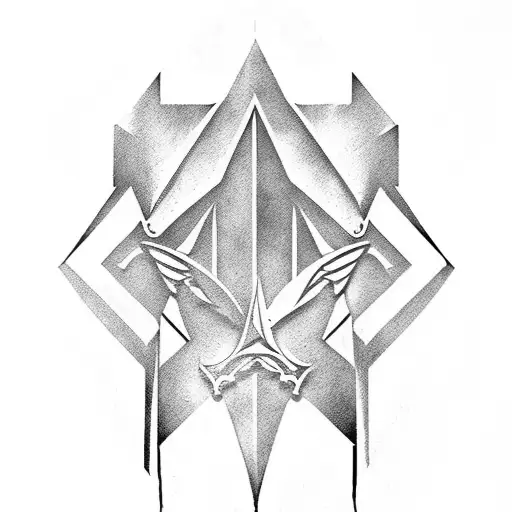 Assassin's creed symbol to forearm forming a hidden blade  tattoo design idea