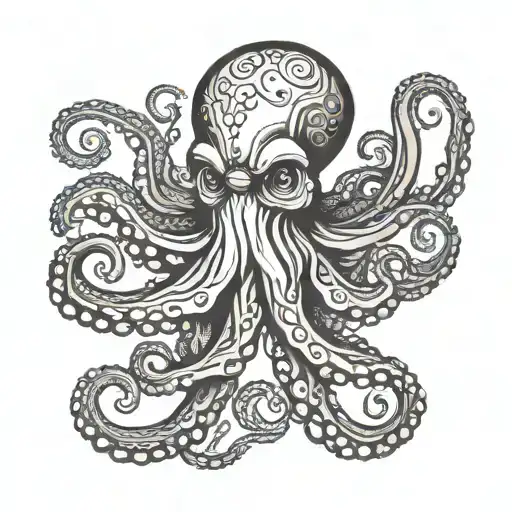 octopus looking like lincoln tattoo design idea
