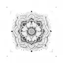 mandala flower unalome tattoo design idea