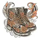 very edgy shoes tattoo design idea