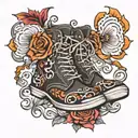 very edgy shoes tattoo design idea