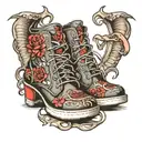 very edgy shoes tattoo design idea