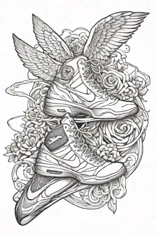 alter ego ballet/nike tattoo design idea