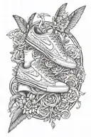 alter ego ballet/nike tattoo design idea