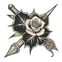 dagger rose tattoo tattoo design idea