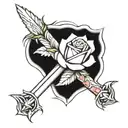 dagger rose tattoo tattoo design idea